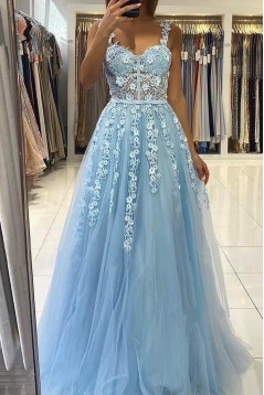 A-Line Sweetheart Lace Prom Dresses Formal Evening Gowns 901617