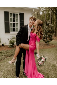 Sheath Off the Shoulder Long Prom Dresses Formal Evening Gowns 901631