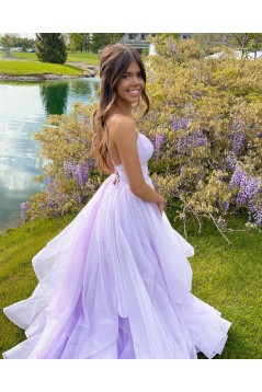 A-Line V Neck Long Prom Dresses Formal Evening Gowns 901652