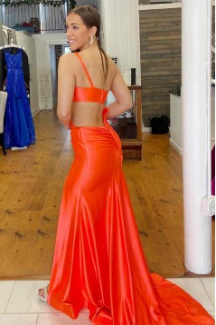 Mermaid Long One Shoulder Prom Dresses Formal Evening Gowns 901761