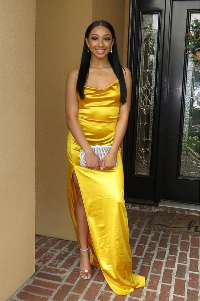 Long Yellow Prom Dresses Formal Evening Gowns 901807