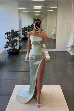 Simple Long Green Prom Dresses Formal Evening Gowns 901819