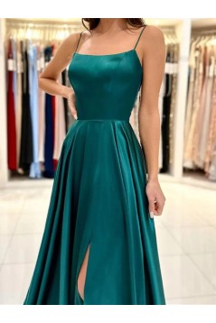 A-Line Simple Spaghetti Straps Long Prom Dresses Formal Evening Dresses 901903