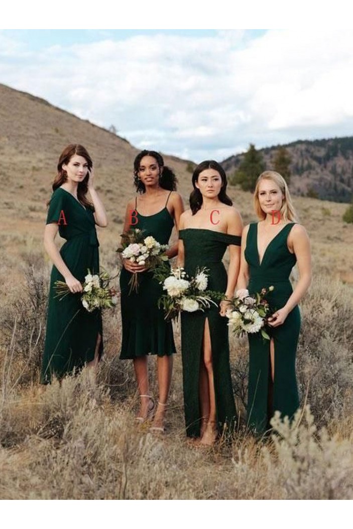 Short Chiffon Green Bridesmaid Dresses 902095