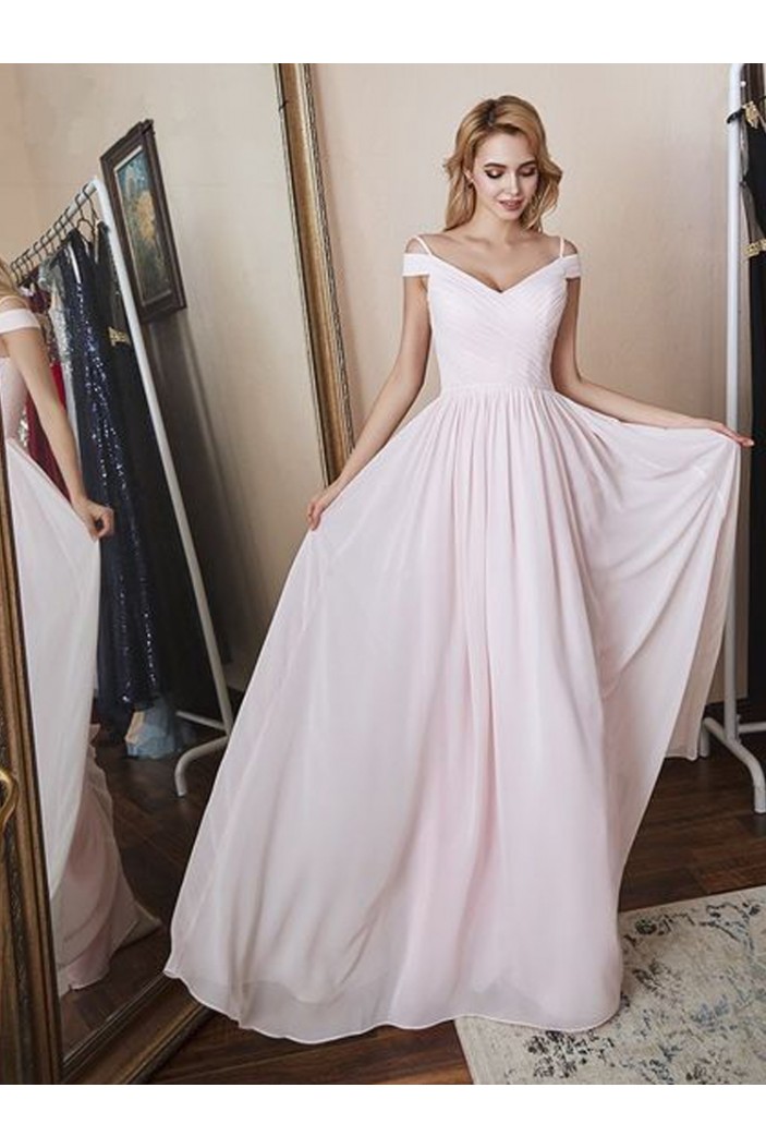 Long Chiffon A-Line Bridesmaid Dresses 902107