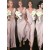 Sheath/Column V Neck Long Bridesmaid Dresses 902171