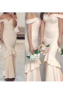 Mermaid Off the Shoulder Long Bridesmaid Dresses 902250