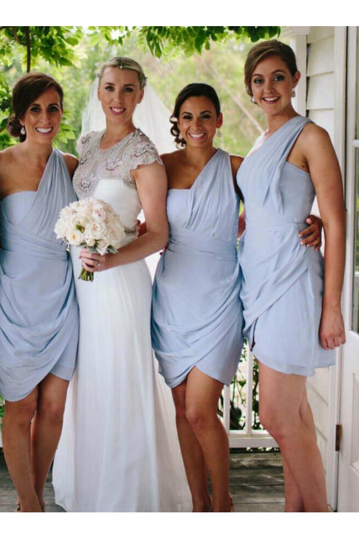 Short One Shoulder Bridesmaid Dresses 902330