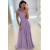 Long One Shoulder Lavender Chiffon Bridesmaid Dresses 902347