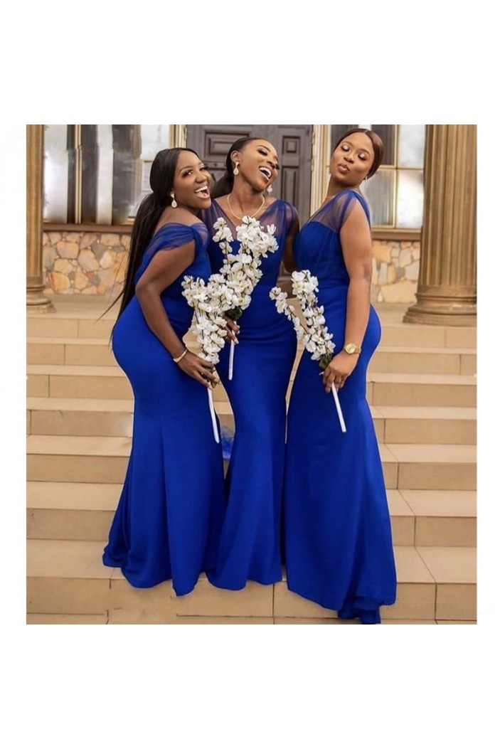 Long Royal Blue Mermaid Bridesmaid Dresses 902393