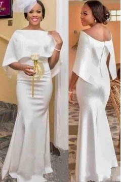 Long White Mermaid Bridesmaid Dresses 902434