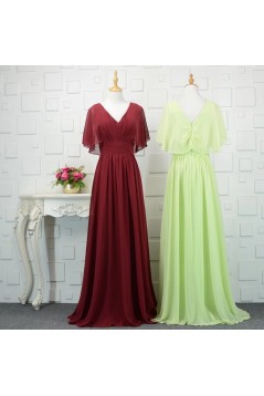 Long Chiffon Floor Length Bridesmaid Dresses 902444