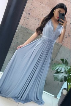 Long V Neck Bridesmaid Dresses 902476