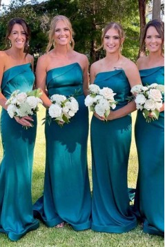 Mermaid Strapless Long Bridesmaid Dresses 902496