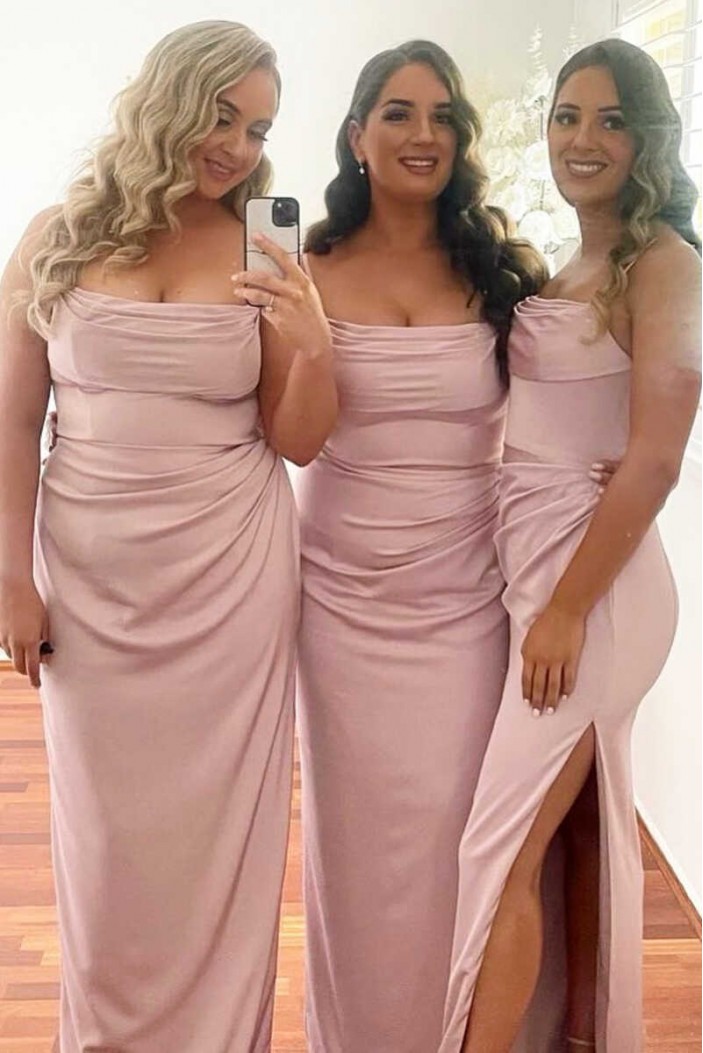 Long Spaghetti Straps Floor Length Bridesmaid Dresses 902512