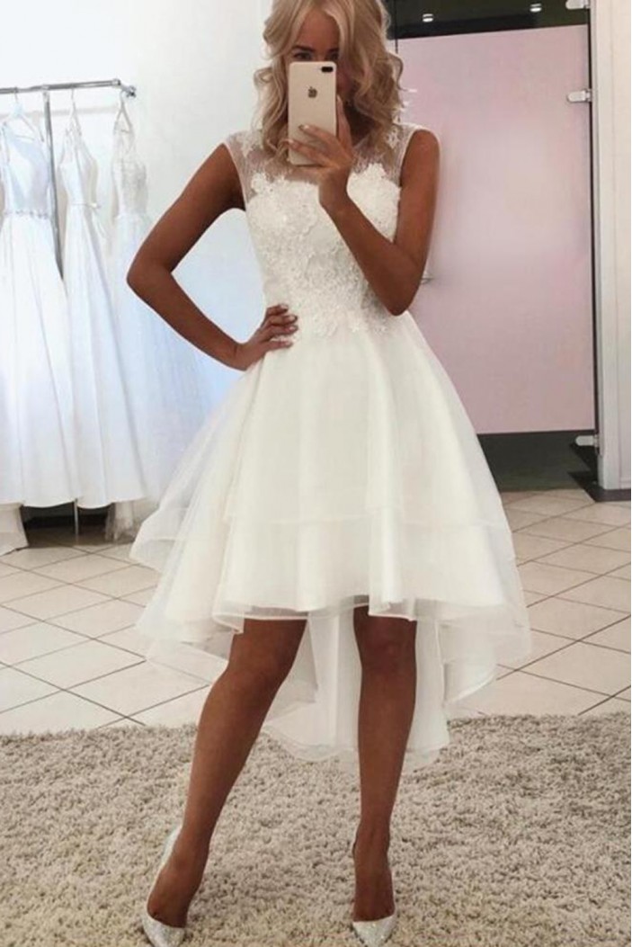 High Low Short Lace Wedding Dresses Bridal Gowns 903003