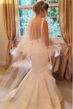 Mermaid V Neck Long Wedding Dresses Bridal Gowns 903039