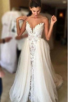 Lace and Tulle Sweetheart Wedding Dresses Bridal Gowns 903062