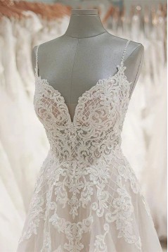 A-Line Lace and Tulle Wedding Dresses Bridal Gowns 903111