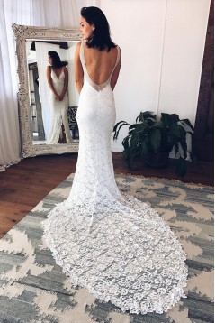 Elegant Lace Long Wedding Dresses Bridal Gowns 903139