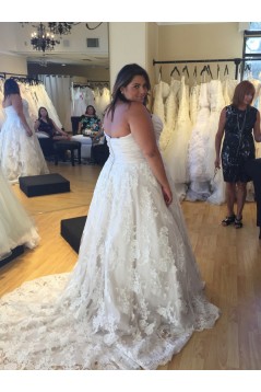 A-Line Sweetheart Lace Plus Size Wedding Dresses Bridal Gowns 903157