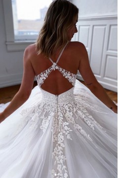 A-Line Lace and Tulle Wedding Dresses Bridal Gowns 903191