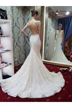 Elegant Mermaid Beaded Lace Wedding Dresses Bridal Gowns 903227