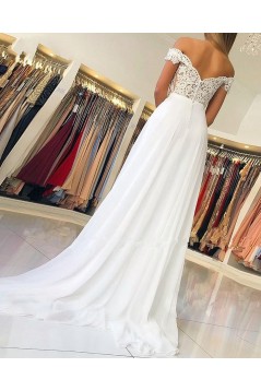 A-Line Chiffon and Lace Wedding Dresses Bridal Gowns 903258