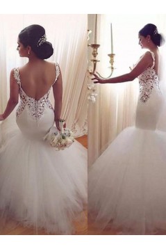 Mermaid Lace and Tulle Wedding Dresses Bridal Gowns 903349