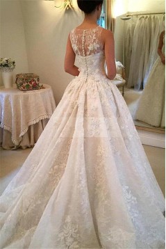 A-Line Lace Wedding Dresses Bridal Gowns 903356