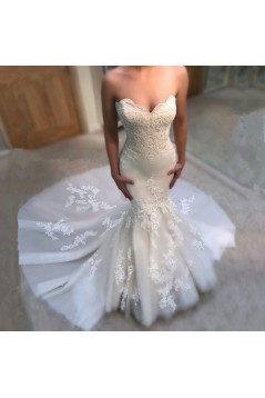 Mermaid Sweetheart Lace and Tulle Wedding Dresses Bridal Gowns 903359