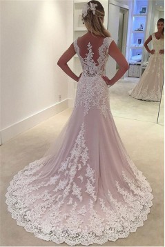 Elegant Lace Long Wedding Dresses Bridal Gowns 903368