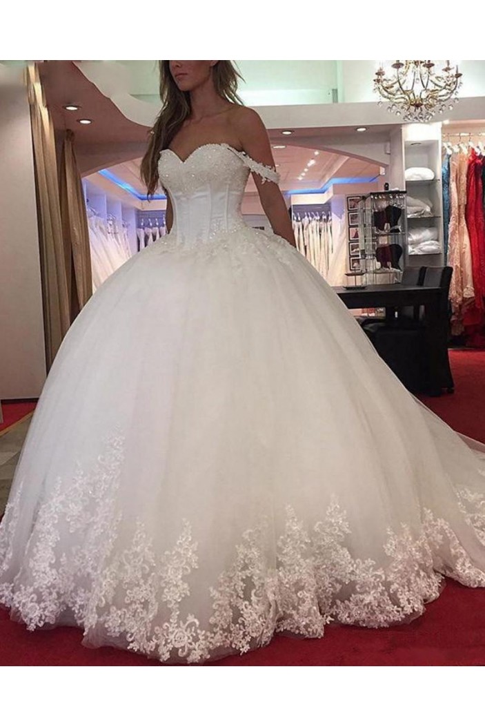 Ball Gowns Beaded Lace Wedding Dresses Bridal Gowns 903377