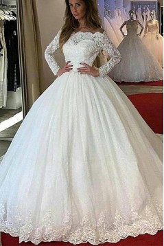 Ball Gowns Long Sleeves Lace Wedding Dresses Bridal Gowns 903382