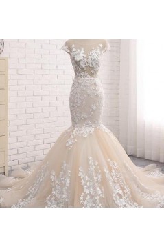 Mermaid Lace Long Wedding Dresses Bridal Gowns 903445