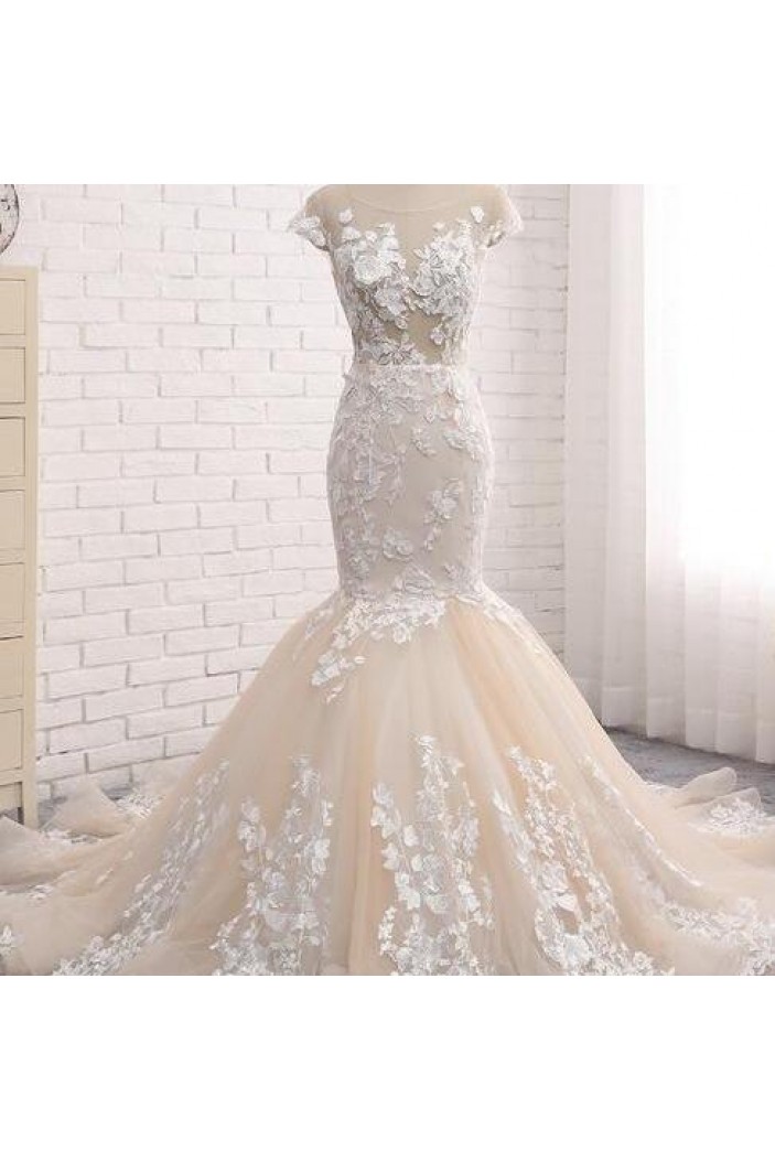 Mermaid Lace Long Wedding Dresses Bridal Gowns 903445