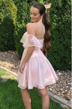 Short Pink Lace Prom Dress Homecoming Graduation Cocktail Dresses 904011