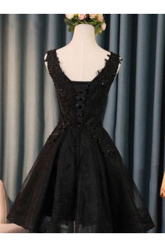 Short Black Lace Prom Dress Homecoming Graduation Cocktail Dresses 904021