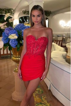 Short/Mini Red Sweetheart Prom Dresses Homecoming Dresses 904109