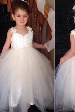 Lace and Tulle Flower Girl Dresses 905049