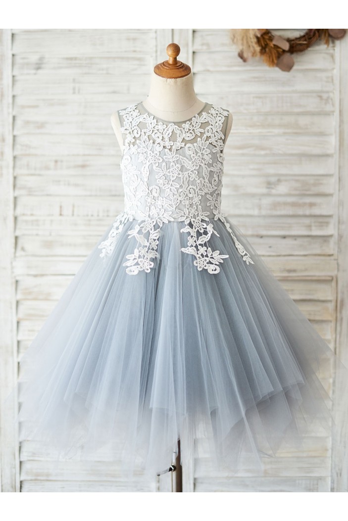 Lace and Tulle Flower Girl Dresses 905085