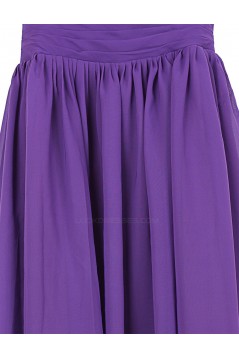 A-Line Straps Short Purple Chiffon Bridesmaid Dresses/Wedding Party Dresses BD010016