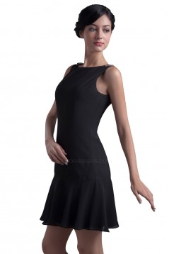 Short/Mini Black Chiffon Bridesmaid Dresses/Wedding Party Dresses BD010052