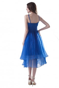 A-Line Spaghetti Strap Pleated Blue Bridesmaid Dresses/Wedding Party Dresses BD010113