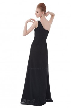 Sheath/Column One-Shoulder Long Black Bridesmaid Dresses/Wedding Party Dresses BD010134