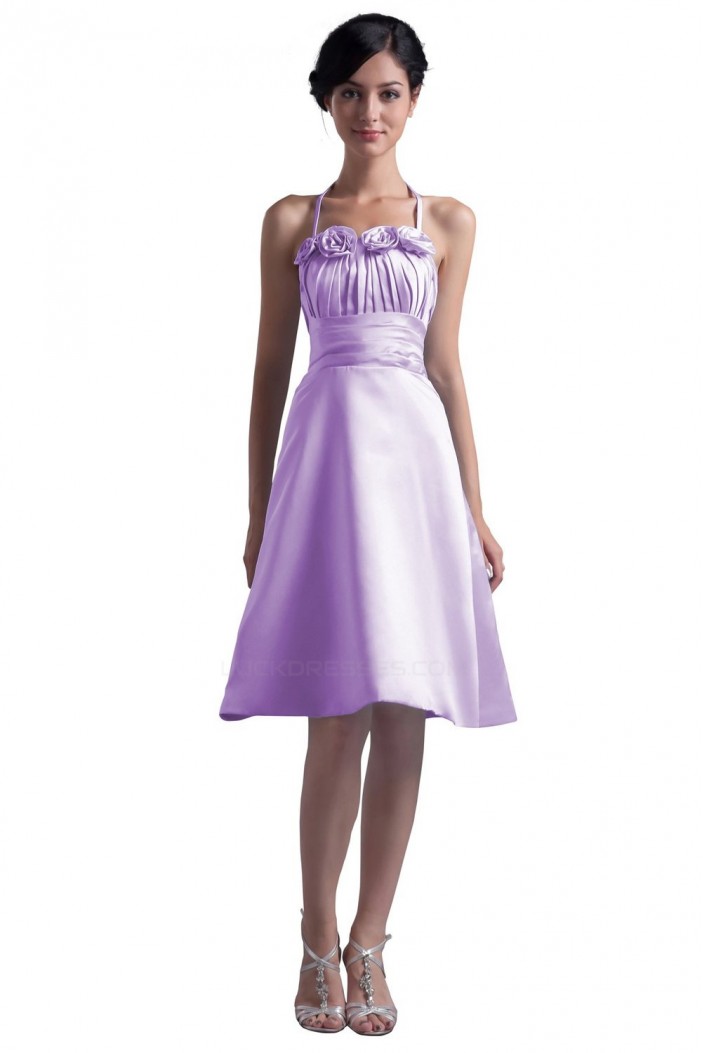 A-Line Halter Short/Mini Bridesmaid Dresses/Wedding Party Dresses BD010139