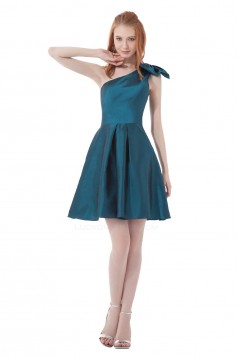 A-Line One-Shoulder Short Taffeta Bridesmaid Dresses/Wedding Party Dresses BD010142