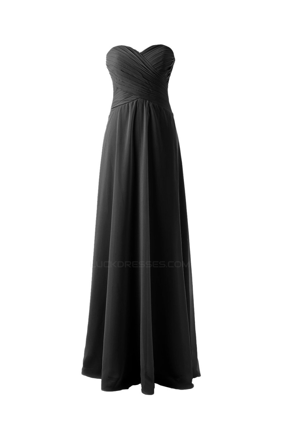 A-Line Sweetheart Long Chiffon Bridesmaid Dresses/Wedding Party Dresses ...