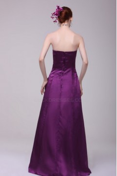 A-Line Strapless Purple Floor-Length Bridesmaid Dresses/Wedding Party Dresses BD010204