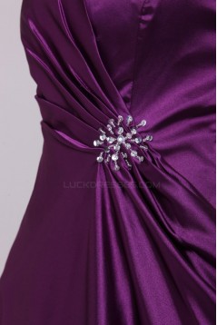 A-Line Strapless Purple Floor-Length Bridesmaid Dresses/Wedding Party Dresses BD010204